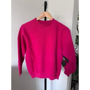 Vintage Womens Fruit of the Loom Fuscia Crewneck Cotton